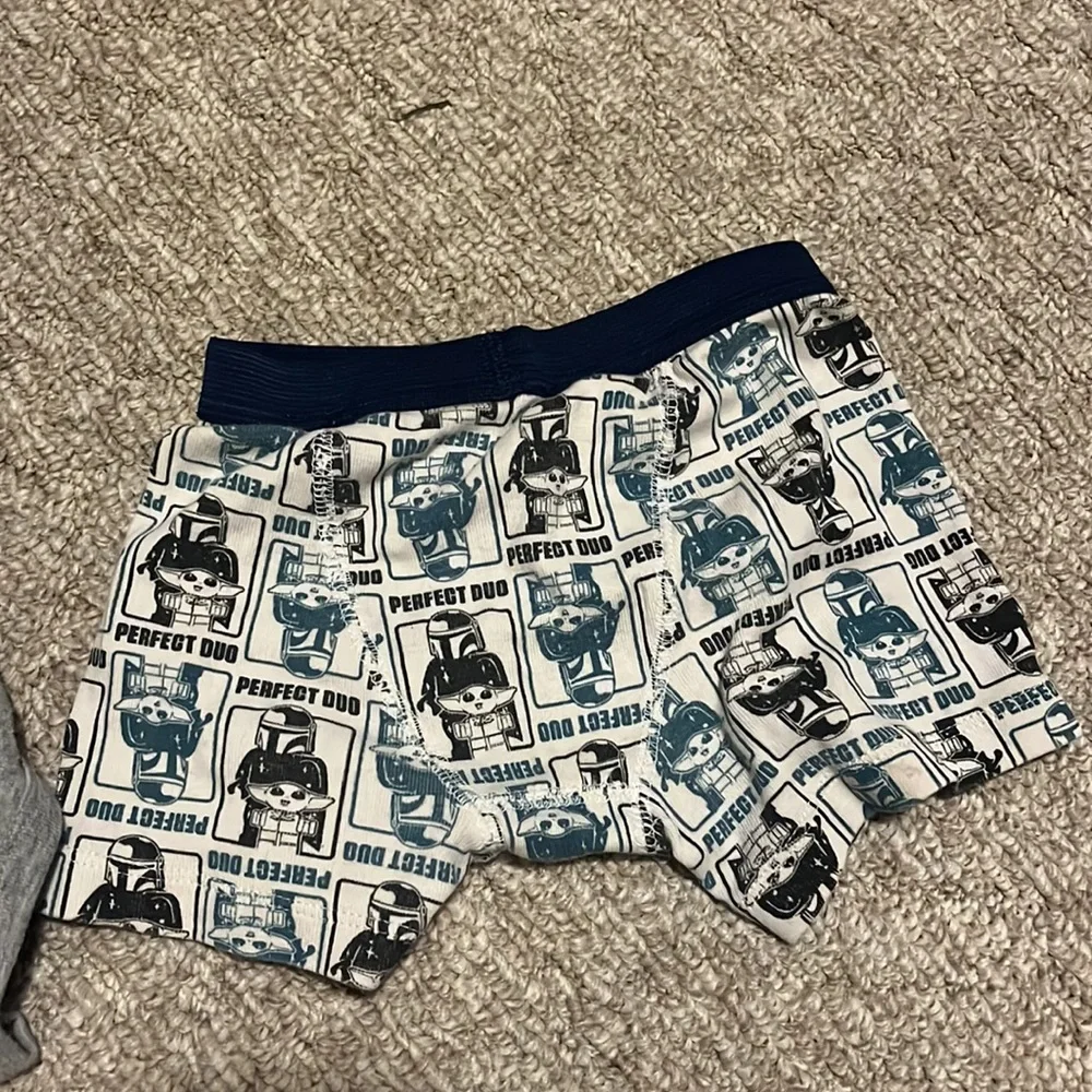 Boys' 4T Underwear Short Boxer Briefs 2 Pack- Gray Cat & Jack, Star Wars Print